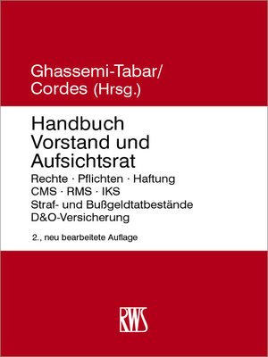 cover image of Handbuch Vorstand und Aufsichtsrat